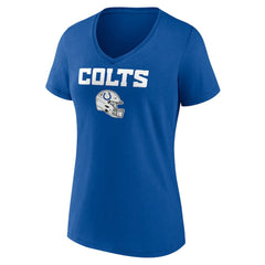 Indianapolis Colts Women's Personalized Name & Number Team Wordmark V-Neck T-Shirt - Royal on sale