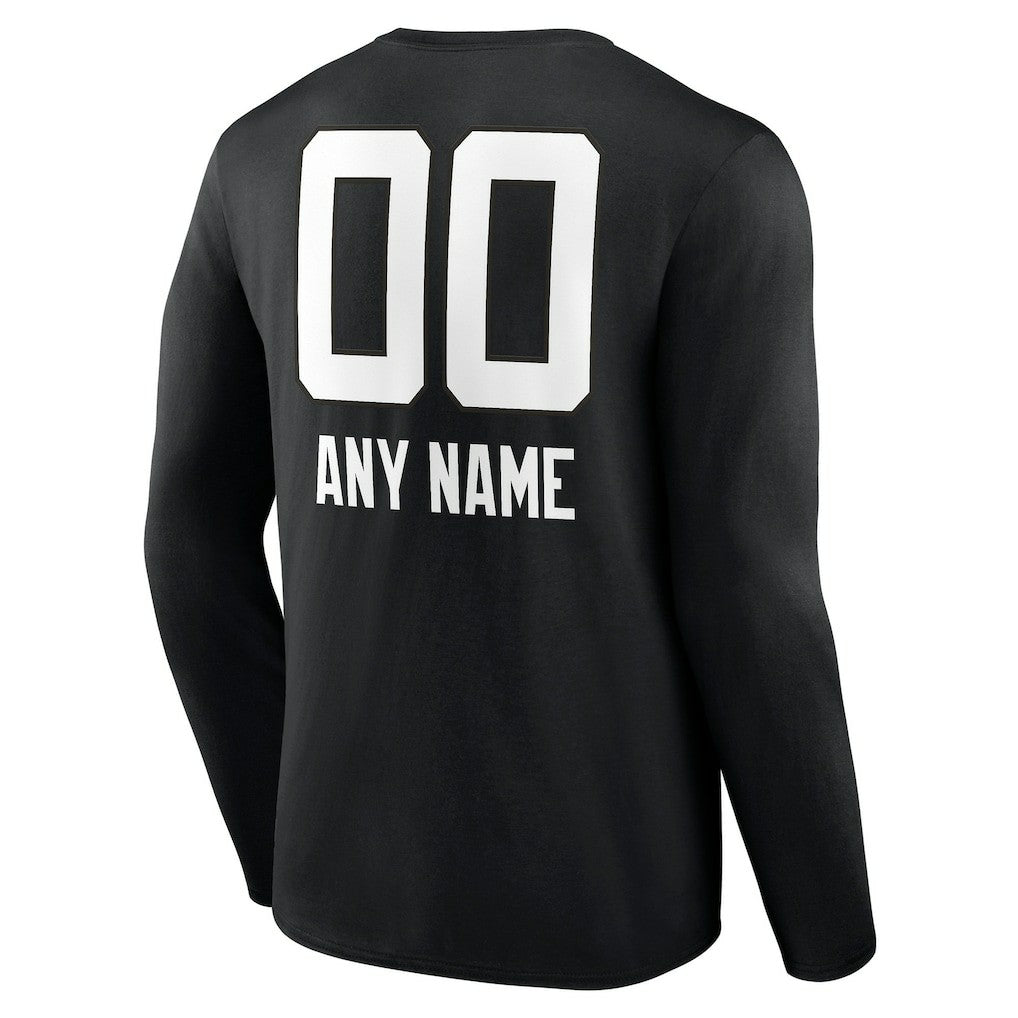 Jacksonville Jaguars Personalized Name & Number Team Wordmark Long Sleeve T-Shirt - Black outlet