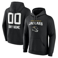 Jacksonville Jaguars Personalized Name & Number Team Wordmark Pullover Hoodie - Black outlet