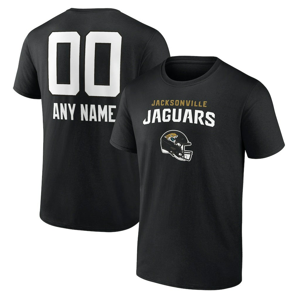Jacksonville Jaguars Personalized Name & Number Team Wordmark T-Shirt - Black for sale