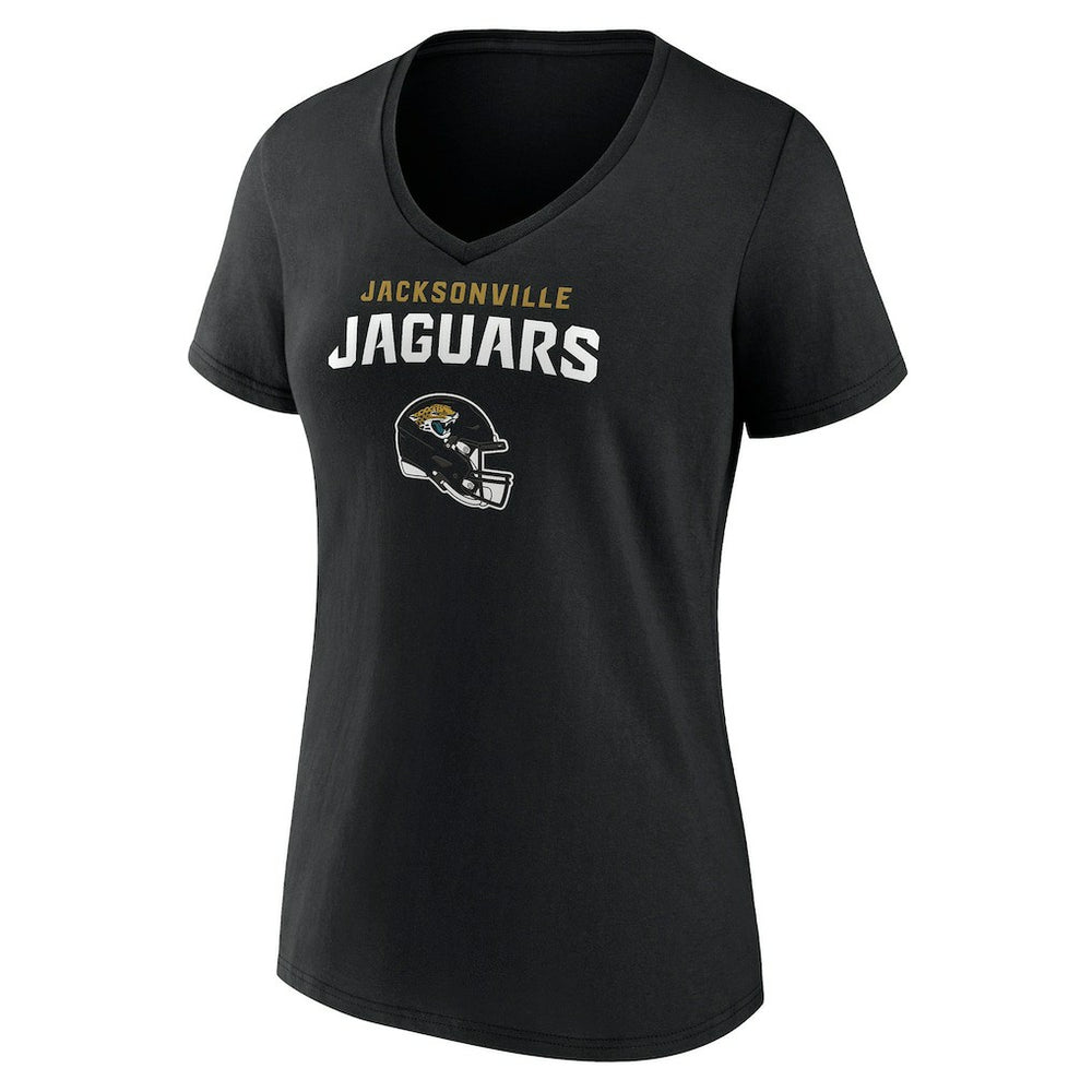 Jacksonville Jaguars Women's Personalized Name & Number Team Wordmark V-Neck T-Shirt - Black for sale