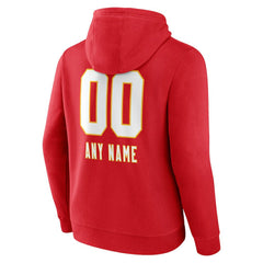 Kansas City Chiefs Personalized Name & Number Team Wordmark Pullover Hoodie - Red on sale