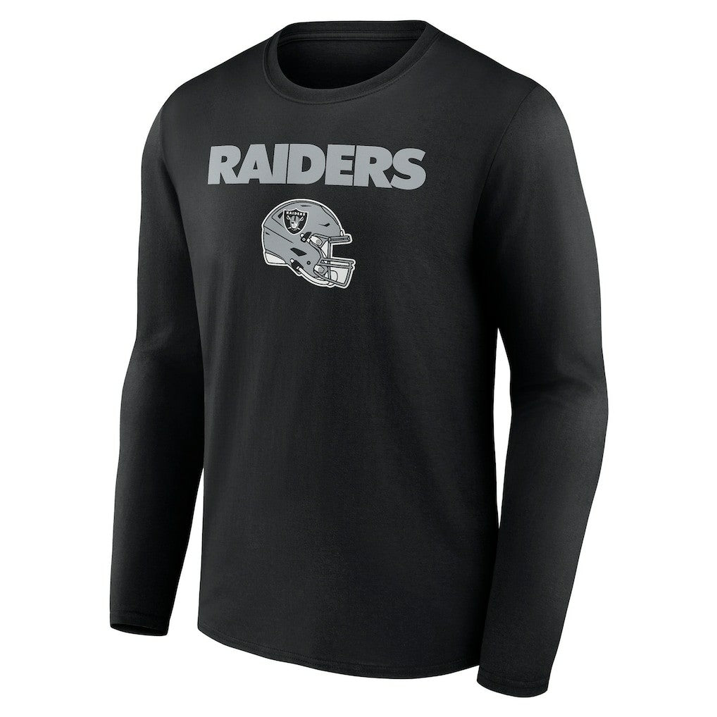 Las Vegas Raiders Personalized Name & Number Team Wordmark Long Sleeve T-Shirt - Black cheap