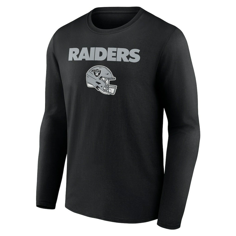Las Vegas Raiders Personalized Name & Number Team Wordmark Long Sleeve T-Shirt - Black cheap