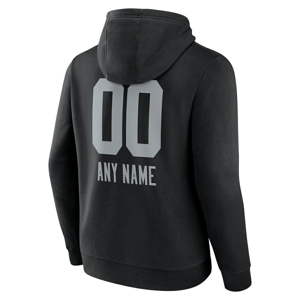Las Vegas Raiders Personalized Name & Number Team Wordmark Pullover Hoodie - Black outlet