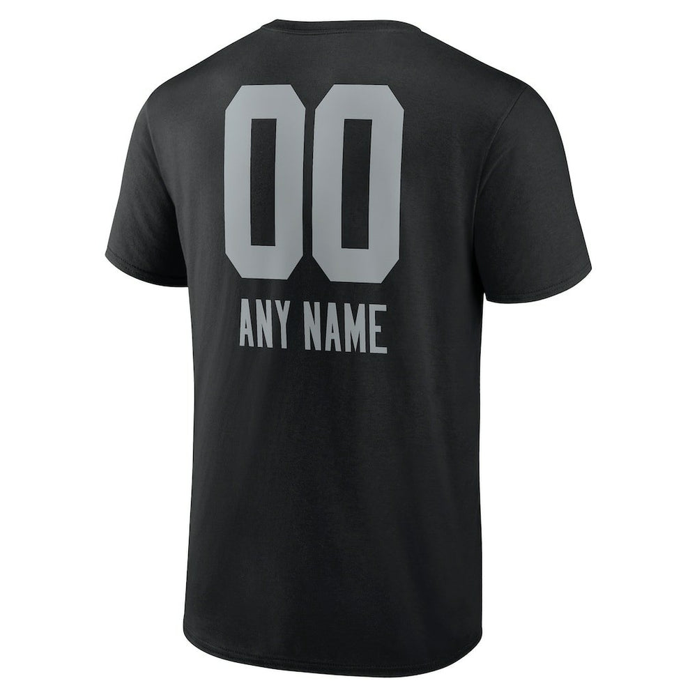 Las Vegas Raiders Personalized Name & Number Team Wordmark T-Shirt - Black for sale