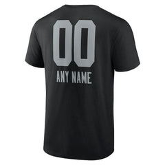 Las Vegas Raiders Personalized Name & Number Team Wordmark T-Shirt - Black for sale