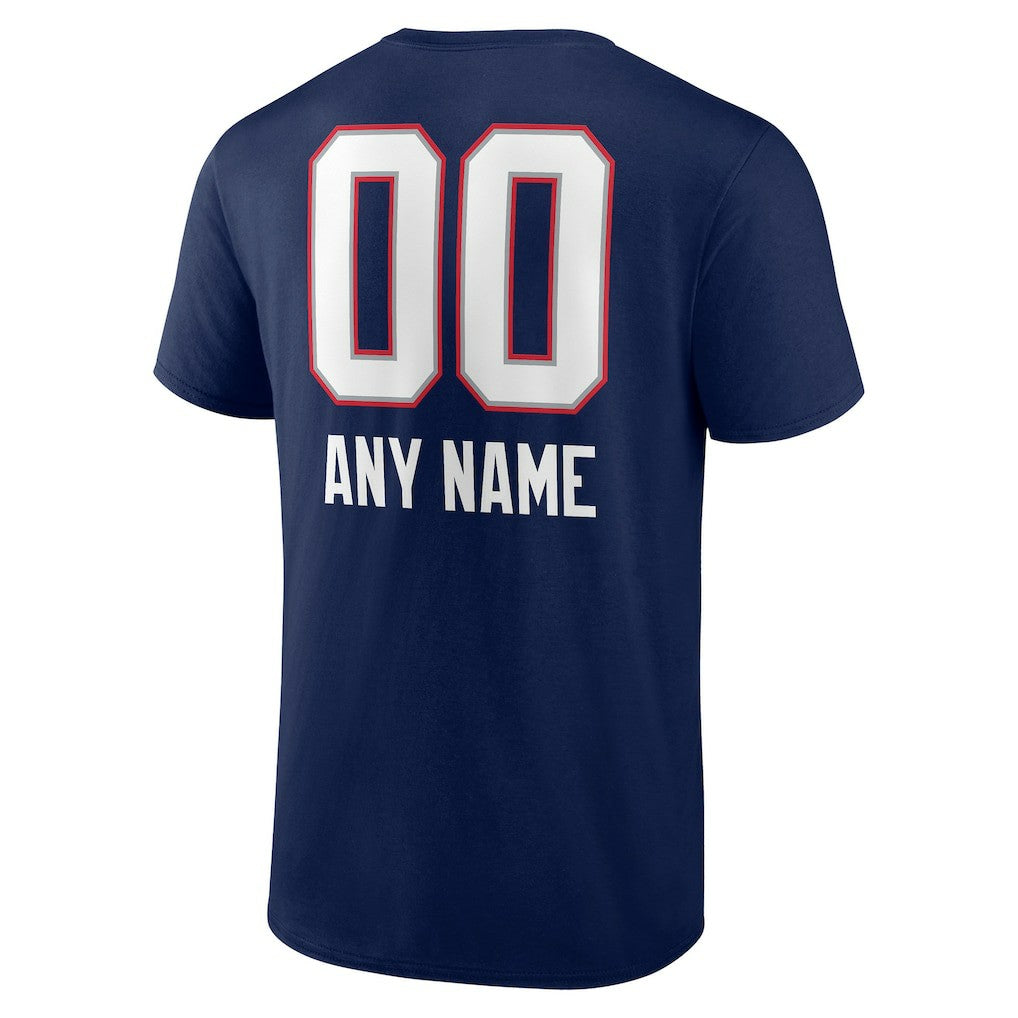 New England Patriots Personalized Name & Number Team Wordmark T-Shirt - Navy outlet