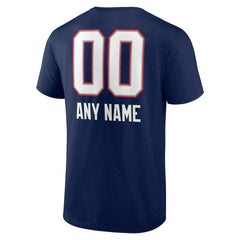 New England Patriots Personalized Name & Number Team Wordmark T-Shirt - Navy outlet