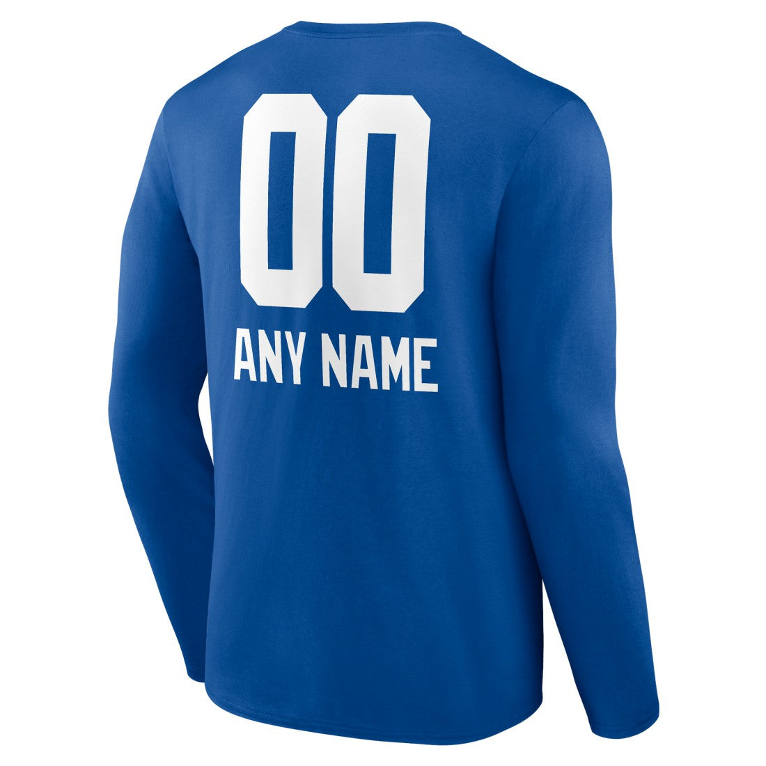 New York Giants Personalized Name & Number Team Wordmark Long Sleeve T-Shirt - Royal for sale