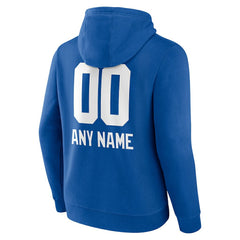 New York Giants Personalized Name & Number Team Wordmark Pullover Hoodie - Royal discount