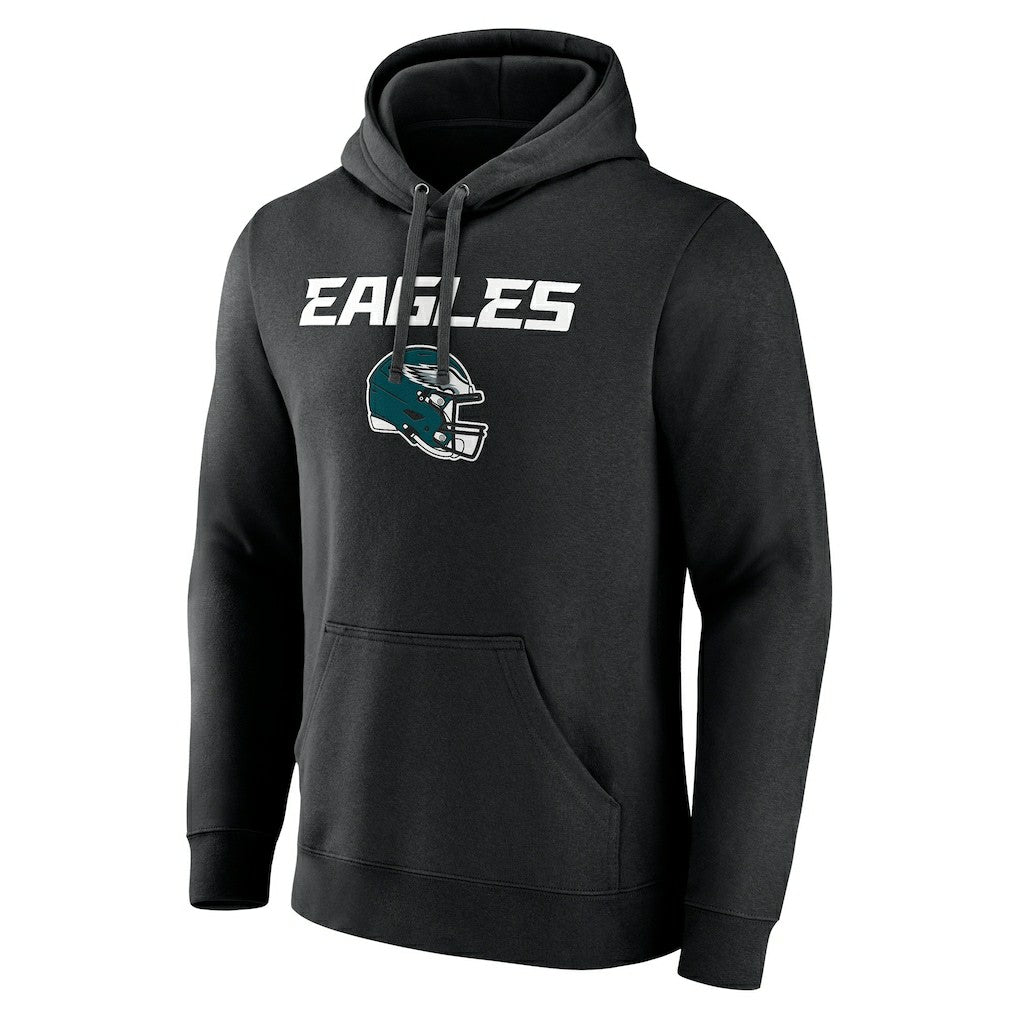 Philadelphia Eagles Personalized Name & Number Team Wordmark Pullover Hoodie - Black on sale