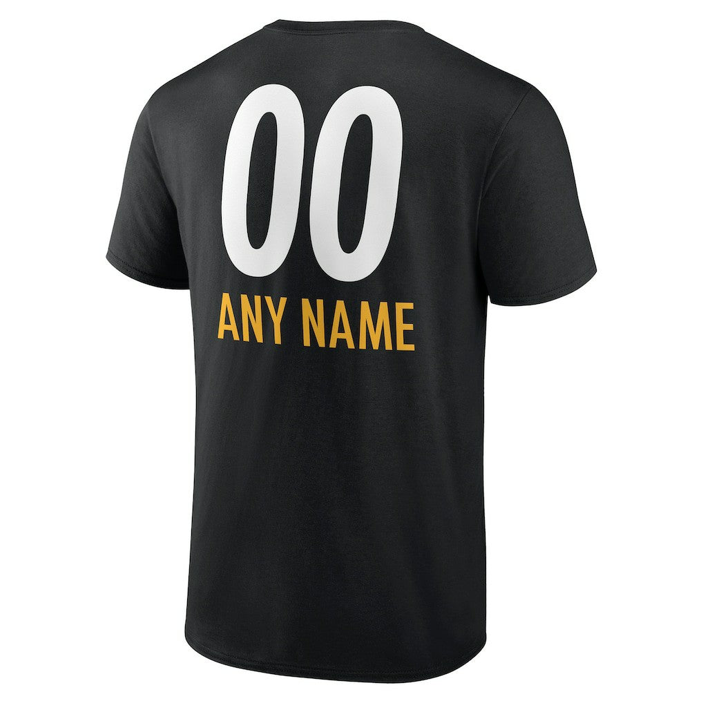 Pittsburgh Steelers Personalized Name & Number Team Wordmark T-Shirt - Black online