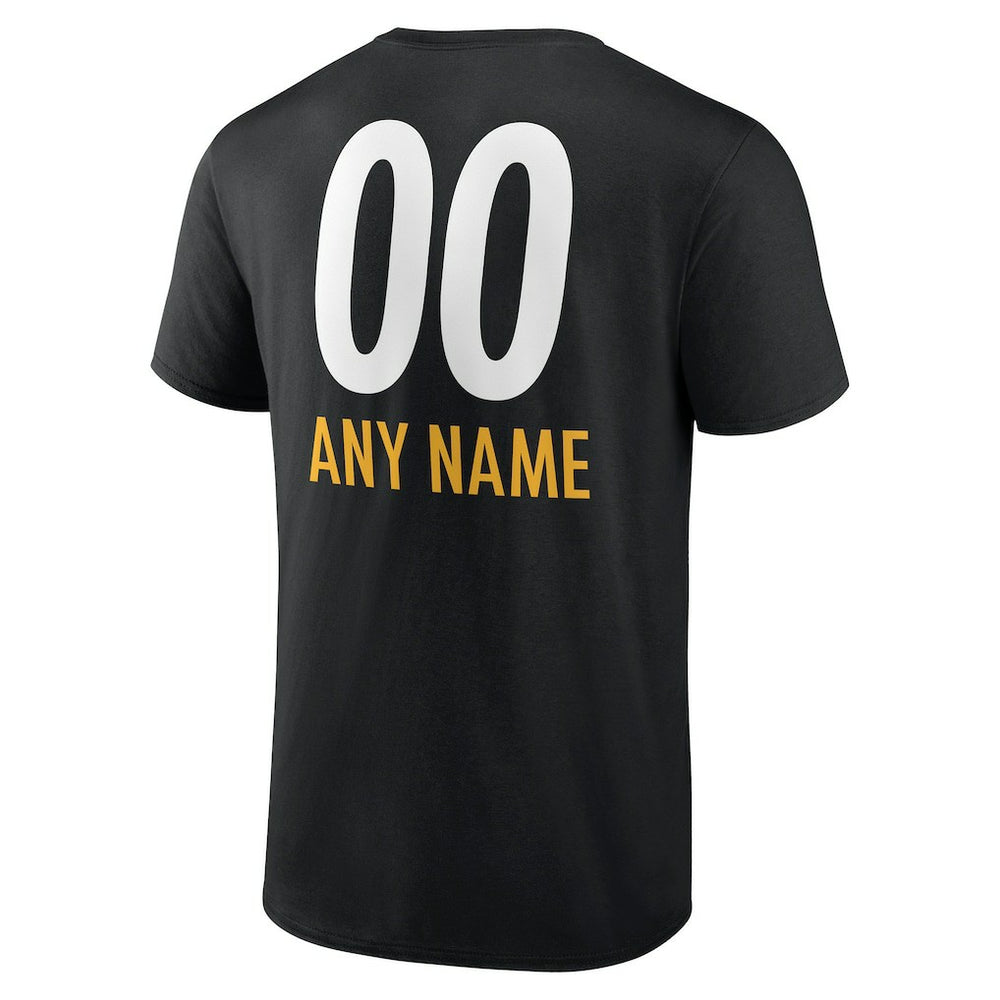 Pittsburgh Steelers Personalized Name & Number Team Wordmark T-Shirt - Black online