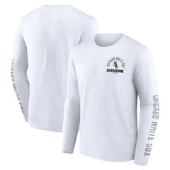 Chicago White Sox Press Box Long Sleeve T-Shirt White