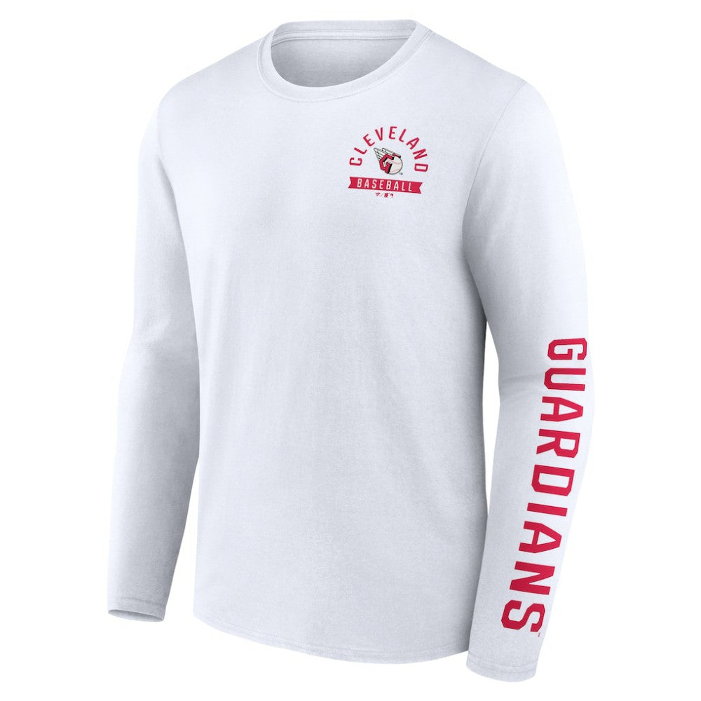 Cleveland Guardians Press Box Long Sleeve T-Shirt White