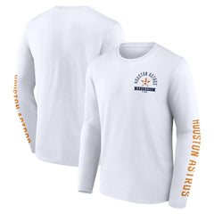 Houston Astros Press Box Long Sleeve T-Shirt White