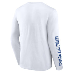 Kansas City Royals Press Box Long Sleeve T-Shirt White