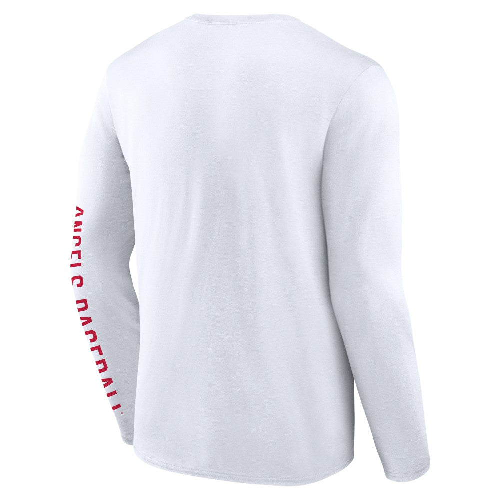 Los Angeles Angels Press Box Long Sleeve T-Shirt White