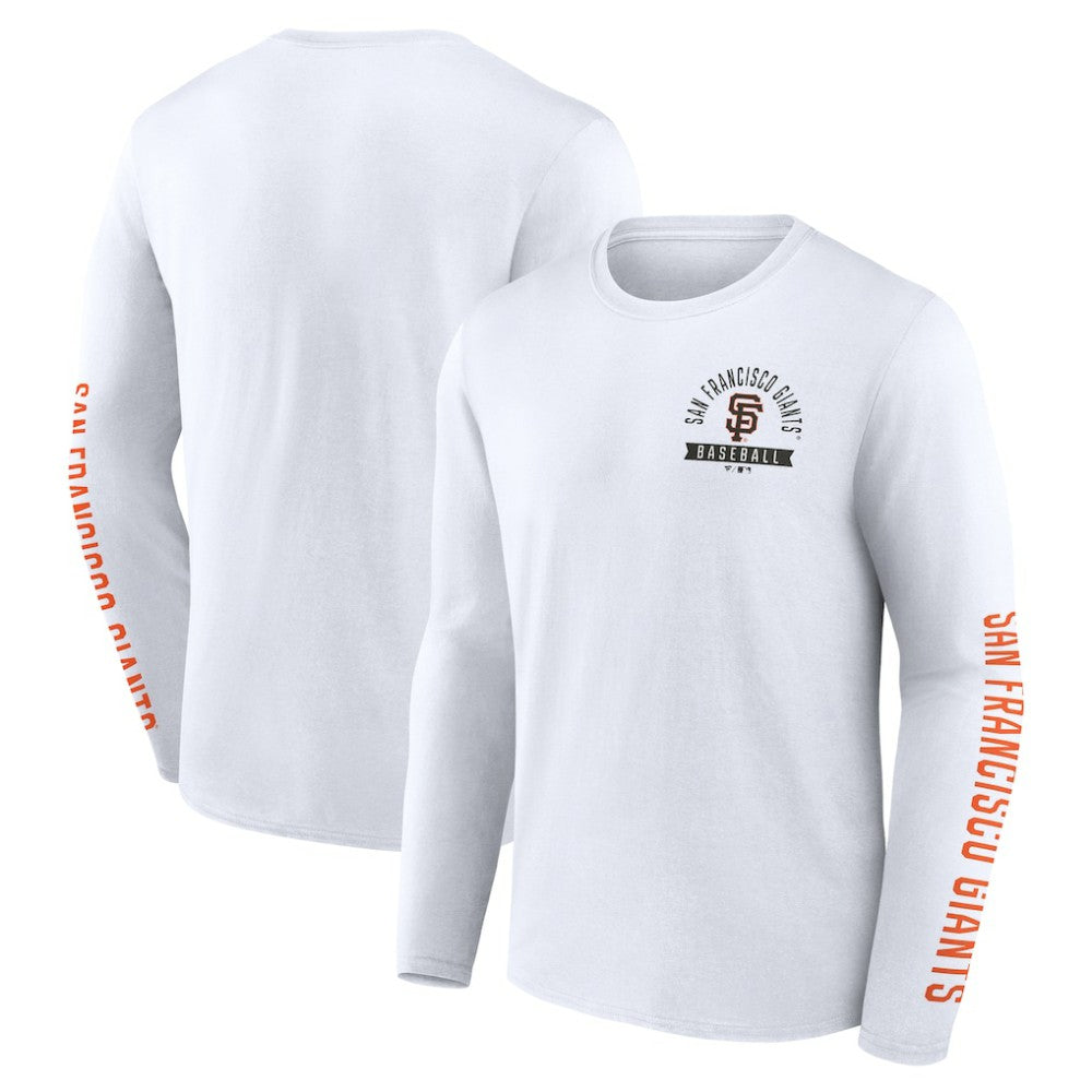 San Francisco Giants Press Box Long Sleeve T-Shirt White