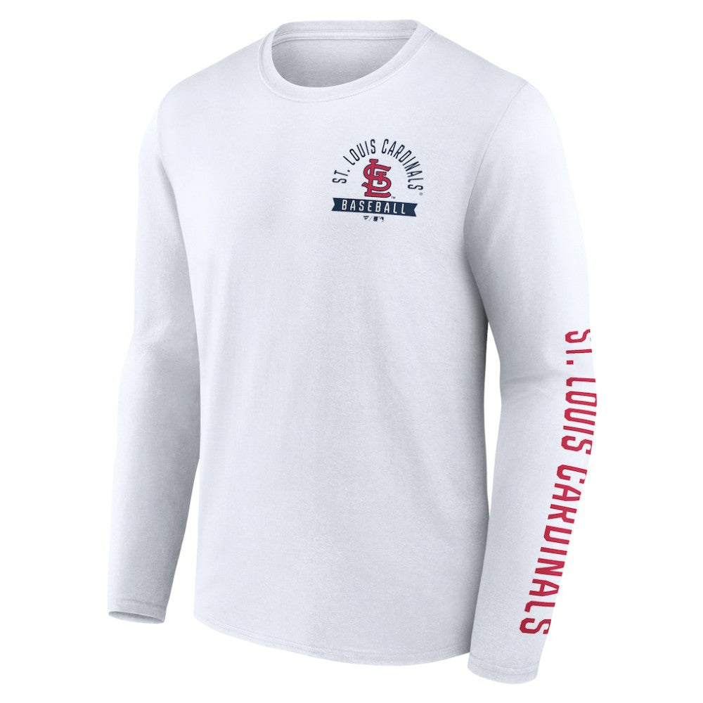 St. Louis Cardinals Press Box Long Sleeve T-Shirt White