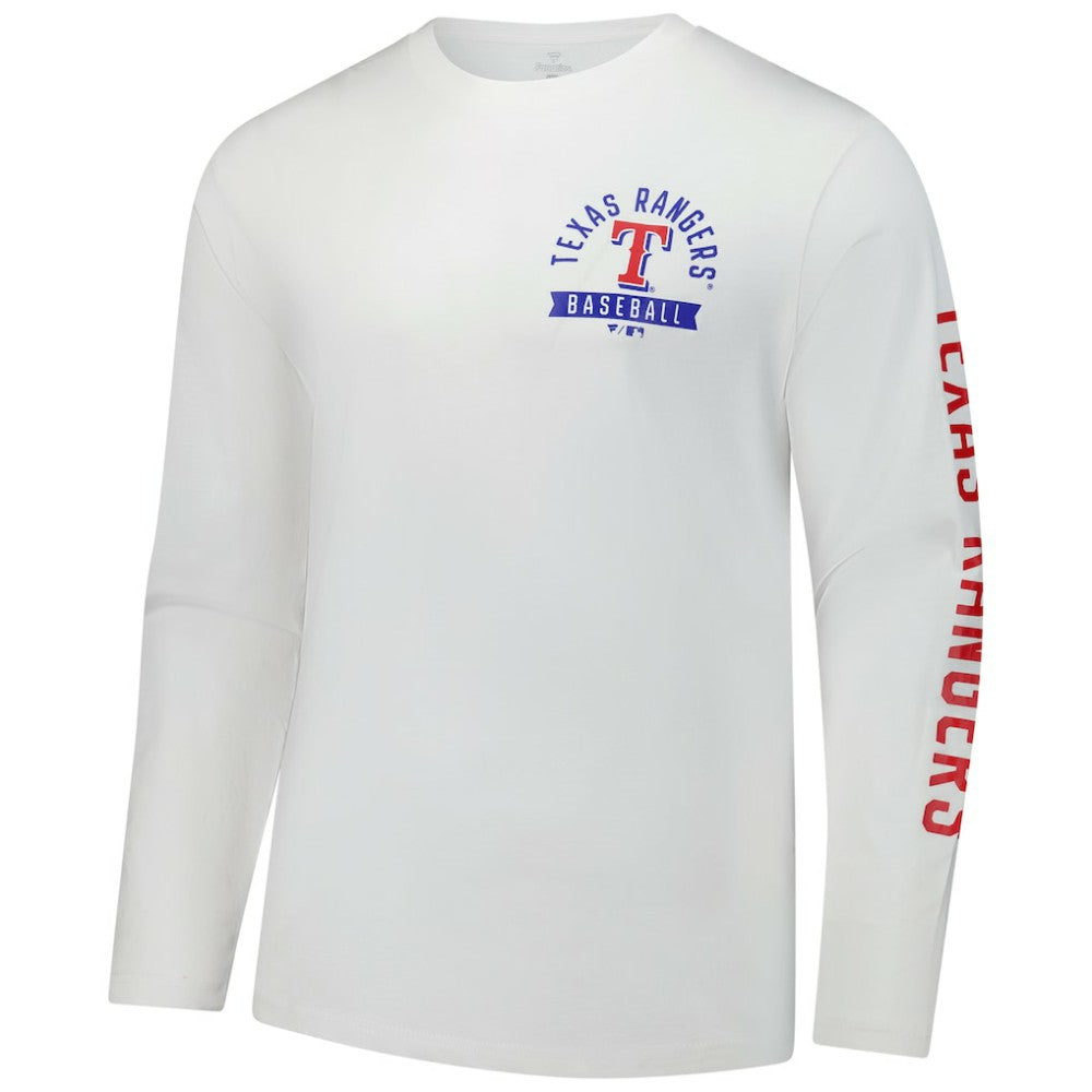 Texas Rangers Press Box Long Sleeve T-Shirt White