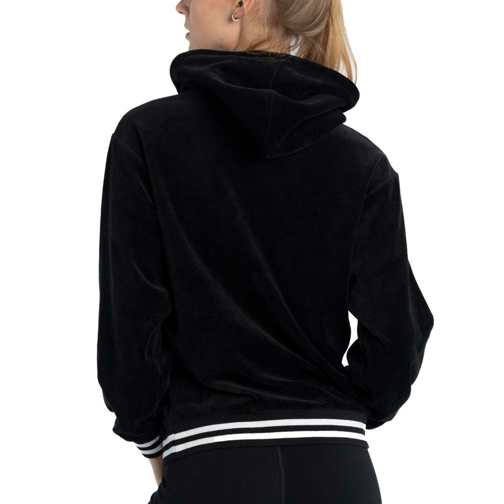 Milwaukee Bucks Lusso Women's Nellie Oversized Velour Pullover Hoodie - Black shop
