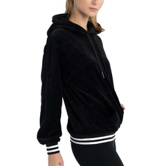 Chicago Bulls Lusso Women's Nellie Oversized Velour Pullover Hoodie - Black for sale