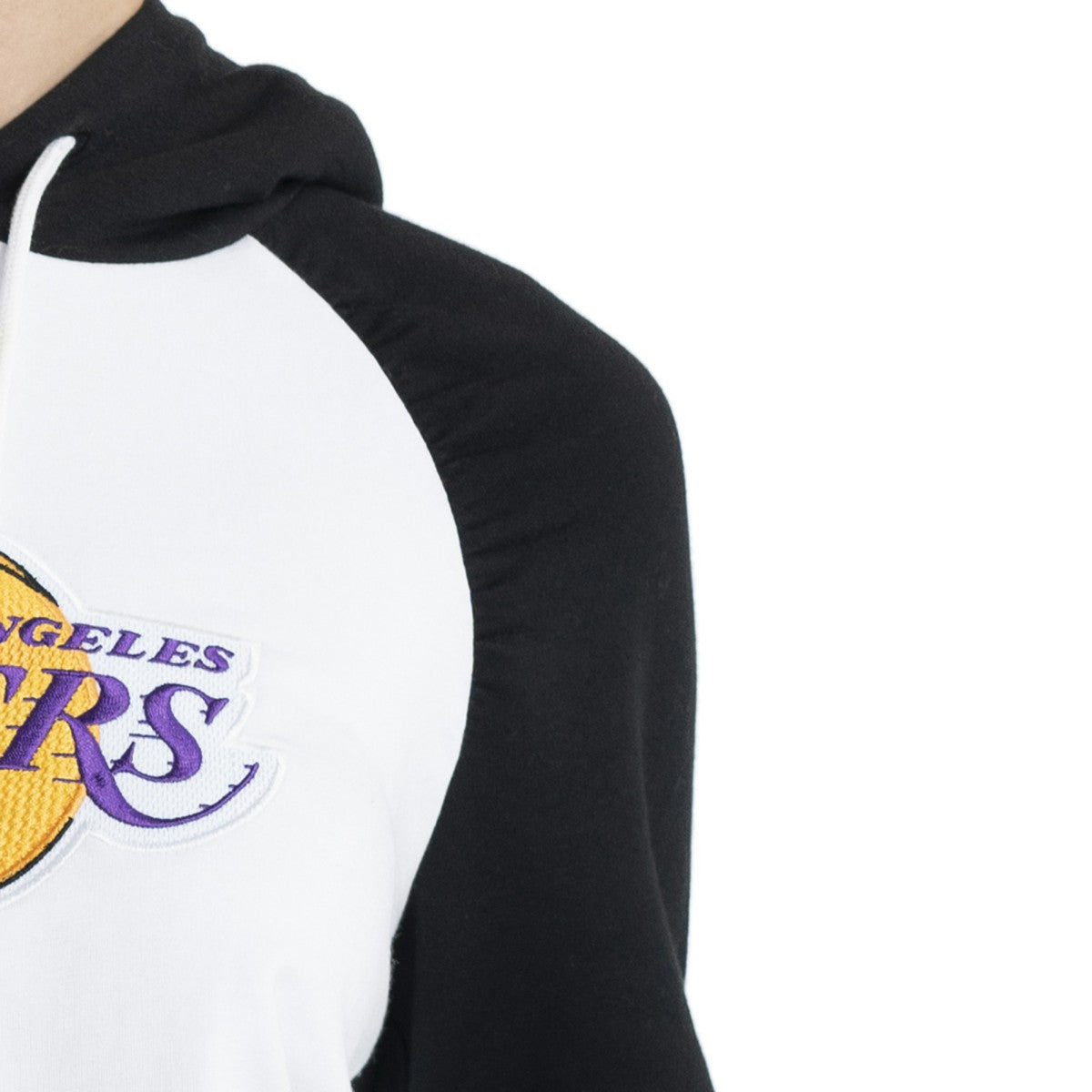 Los Angeles Lakers Lusso Women's Marlowe Tri-Blend Raglan Pullover Hoodie - White on sale