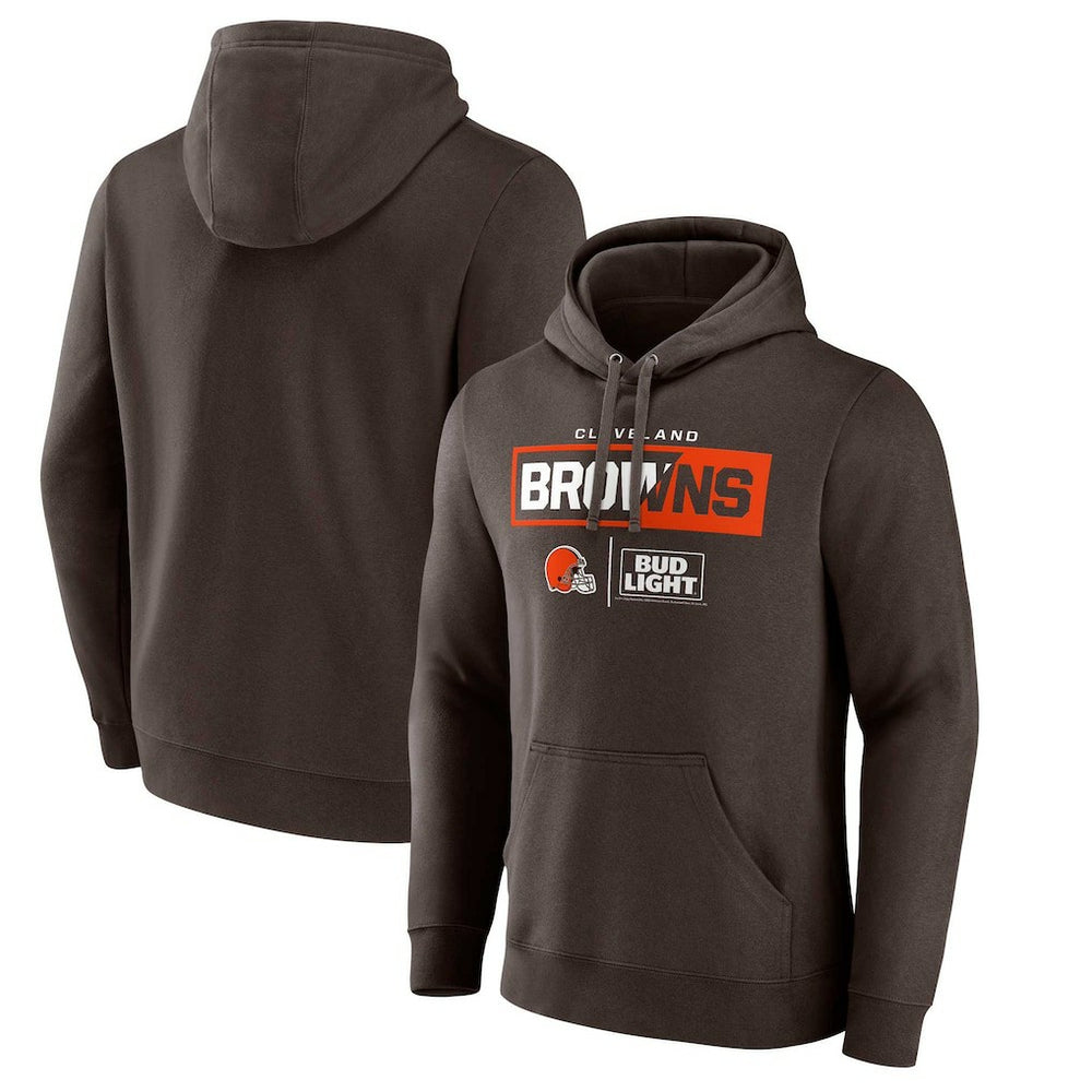 Cleveland Browns NFL x Bud Light Pullover Hoodie - Brown cheap