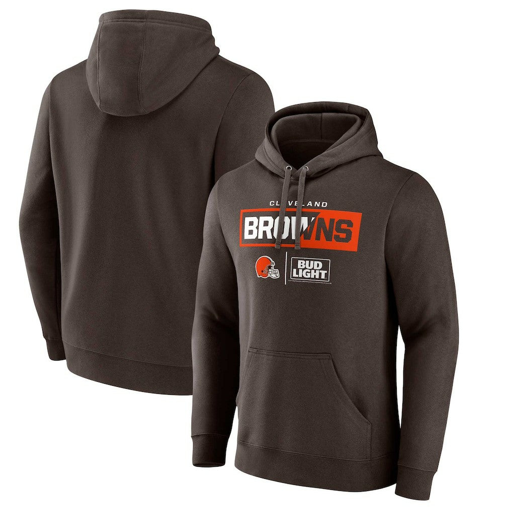 Cleveland Browns NFL x Bud Light Pullover Hoodie - Brown cheap