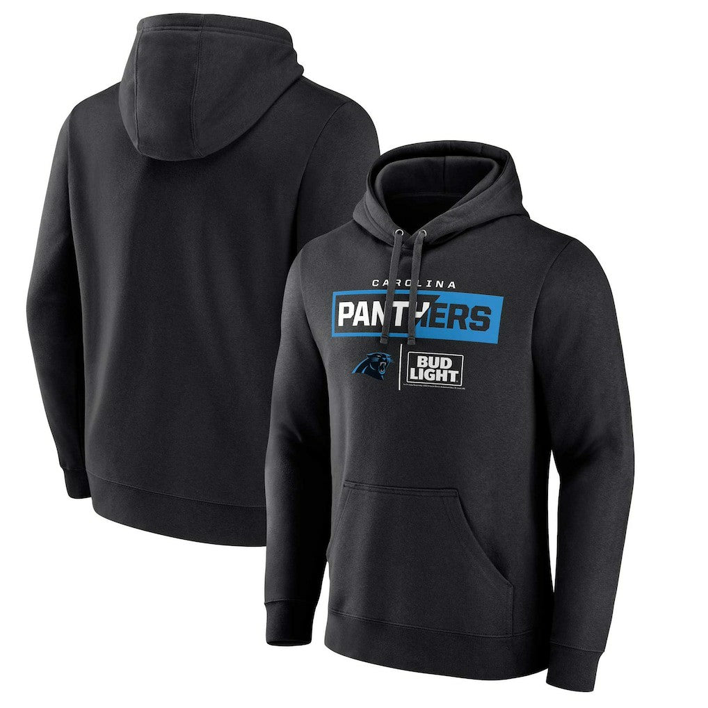 Carolina Panthers NFL x Bud Light Pullover Hoodie - Black on sale