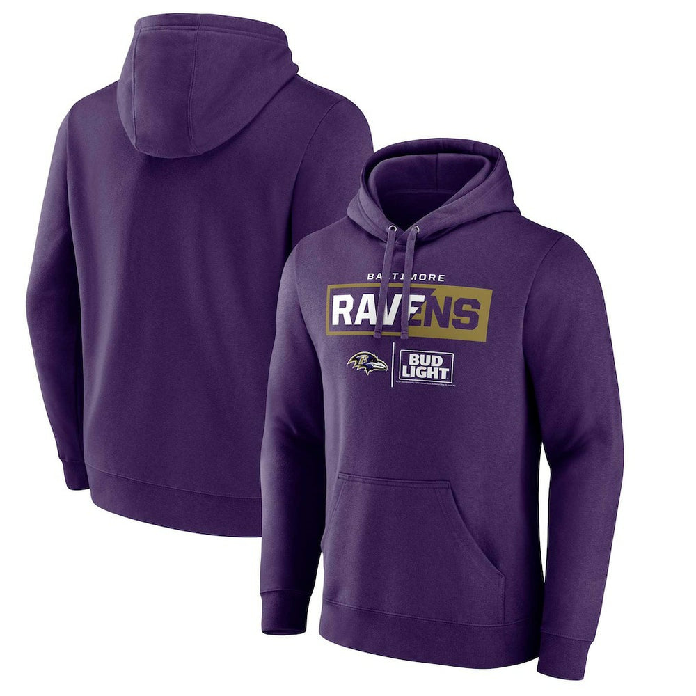 Baltimore Ravens NFL x Bud Light Pullover Hoodie - Purple cheap