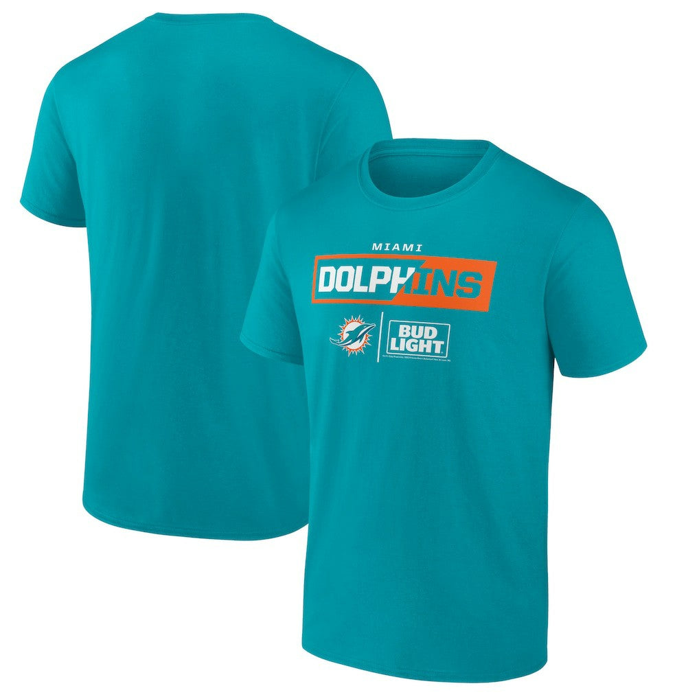 Miami Dolphins NFL x Bud Light T-Shirt - Aqua on sale