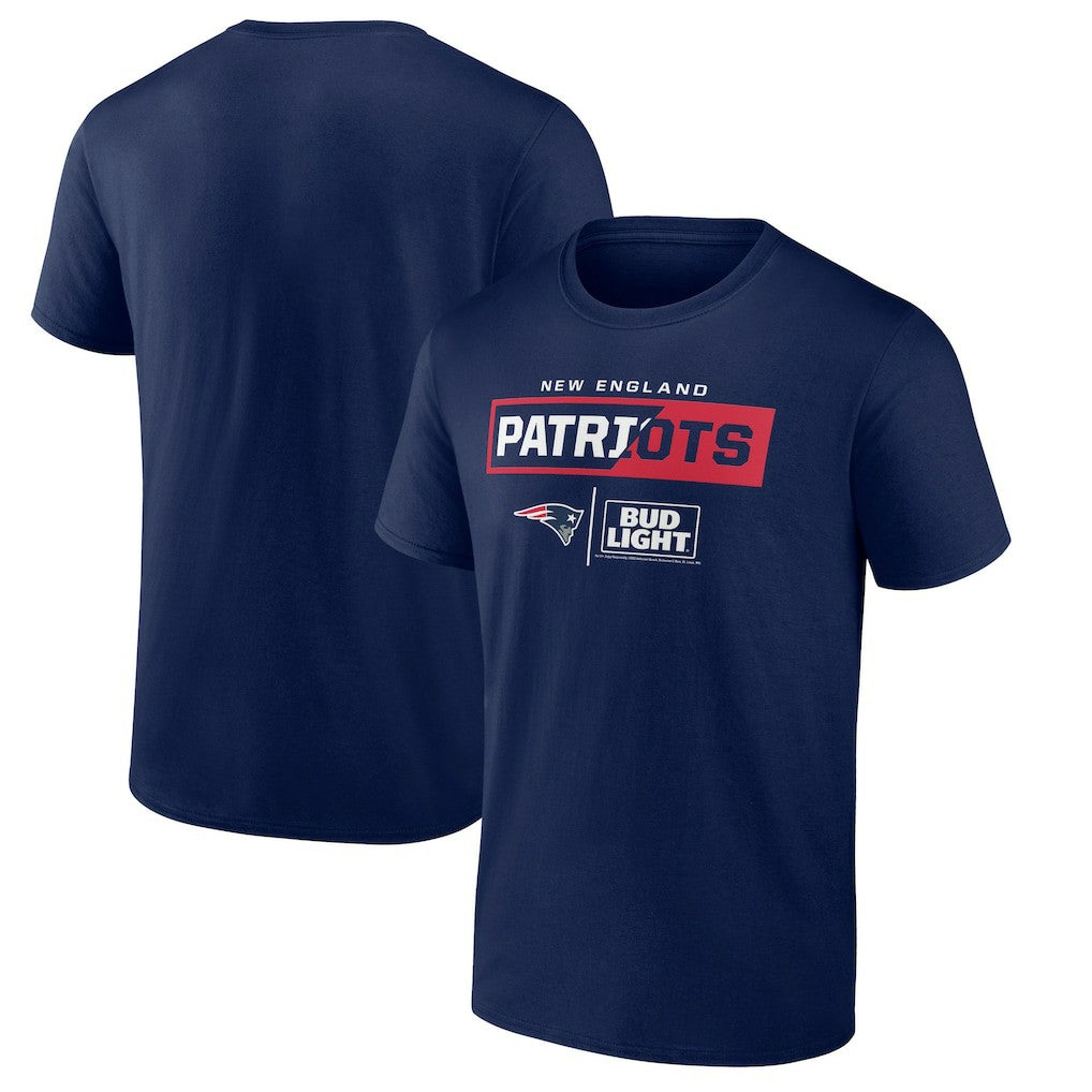 New England Patriots NFL x Bud Light T-Shirt - Navy for sale