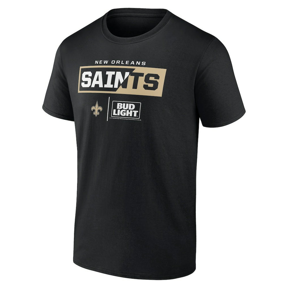 New Orleans Saints NFL x Bud Light T-Shirt - Black for sale