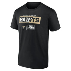 New Orleans Saints NFL x Bud Light T-Shirt - Black for sale