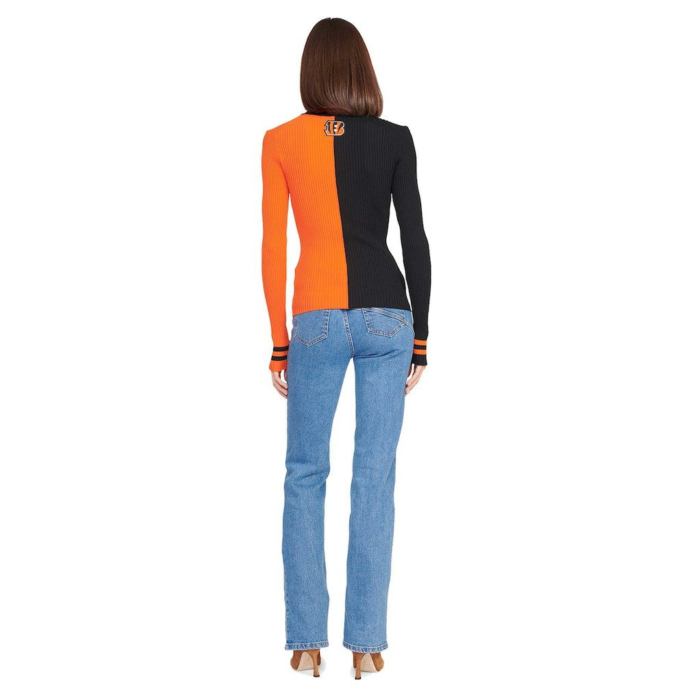 Cincinnati Bengals STAUD Women's Cargo Sweater - Black/Orange for sale