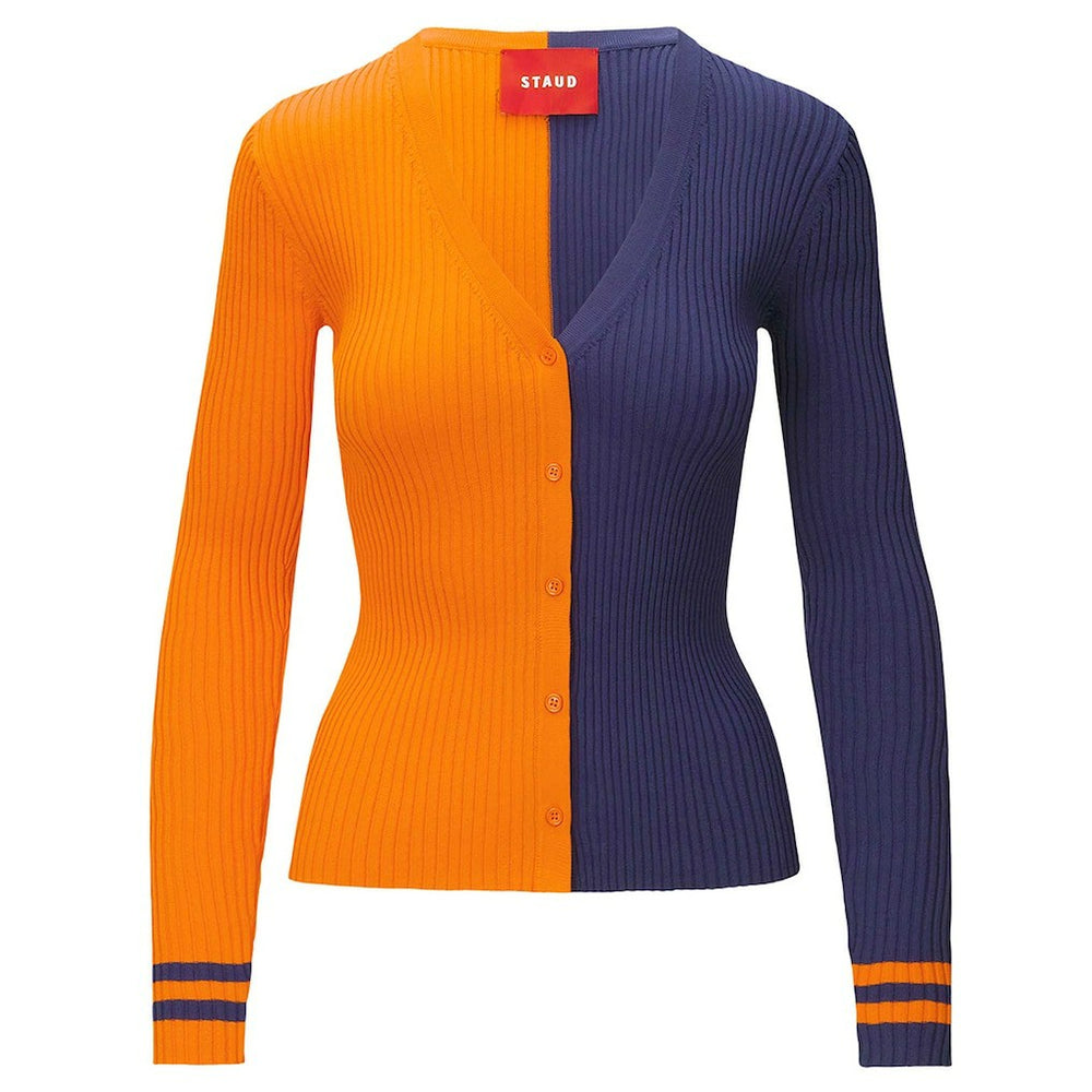 Denver Broncos STAUD Women's Cargo Sweater - Orange/Navy discount