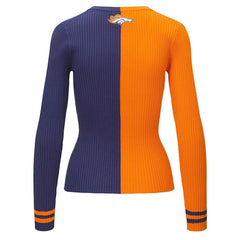 Denver Broncos STAUD Women's Cargo Sweater - Orange/Navy discount