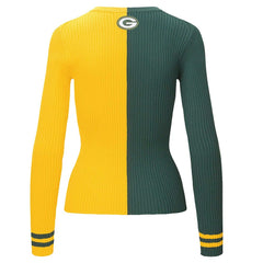 Green Bay Packers STAUD Women's Cargo Sweater - Green/Gold on sale