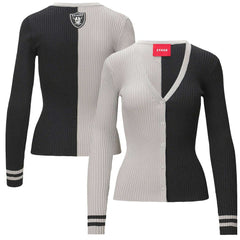 Las Vegas Raiders STAUD Women's Cargo Sweater - Silver/Black for sale