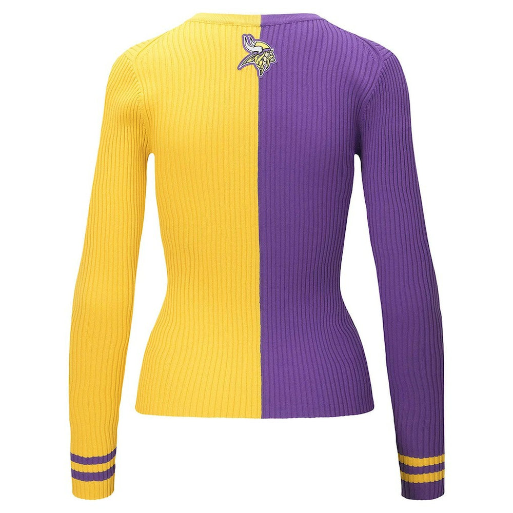 Minnesota Vikings STAUD Women's Cargo Sweater - Purple/Gold cheap