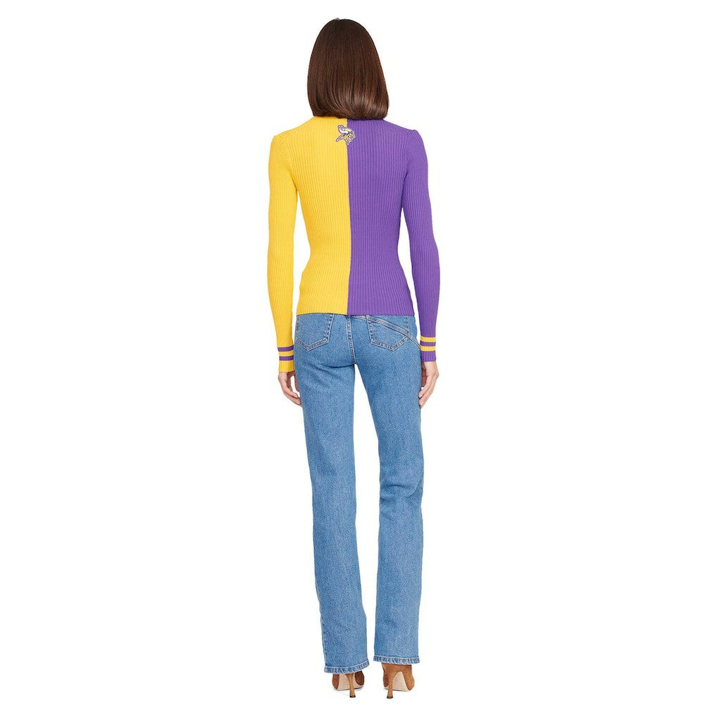 Minnesota Vikings STAUD Women's Cargo Sweater - Purple/Gold cheap