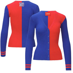 New York Giants STAUD Women's Cargo Sweater - Royal/Red for sale