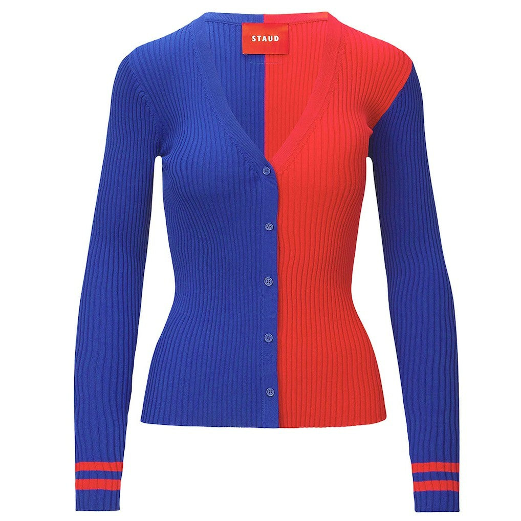 New York Giants STAUD Women's Cargo Sweater - Royal/Red for sale
