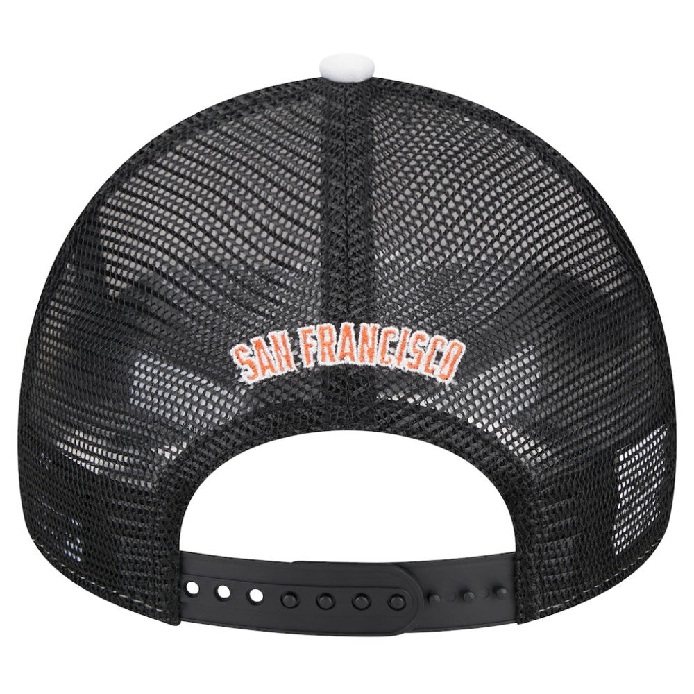San Francisco Giants Spring Training Circle Foam A-Frame 9FORTY Trucker Adjustable Hat White/Black