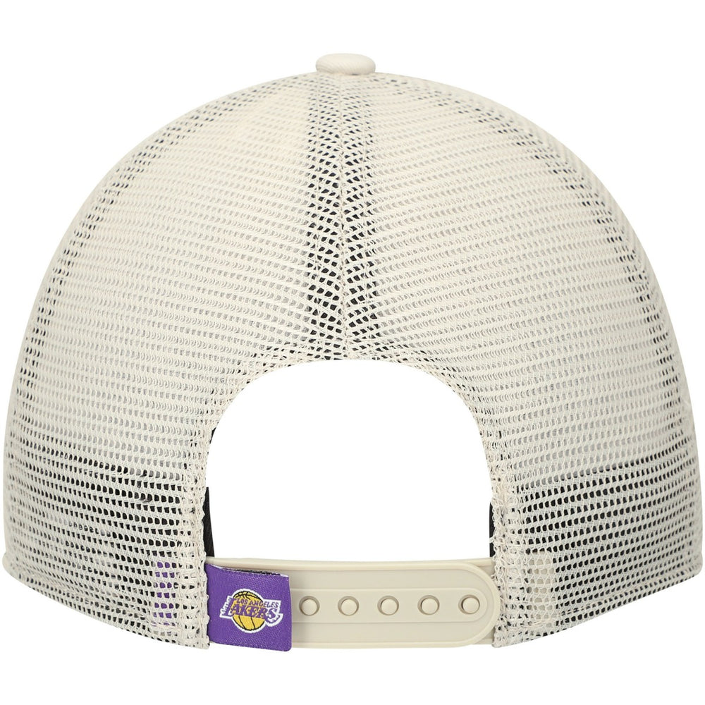 Los Angeles Lakers Rough Edge Logo Trucker 9TWENTY Adjustable Hat - Cream on sale