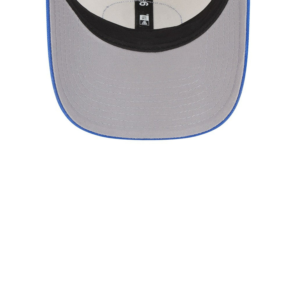 Dallas Mavericks Throwback Patch Trucker 9FORTY Adjustable Hat sale - Khaki/Blue discount