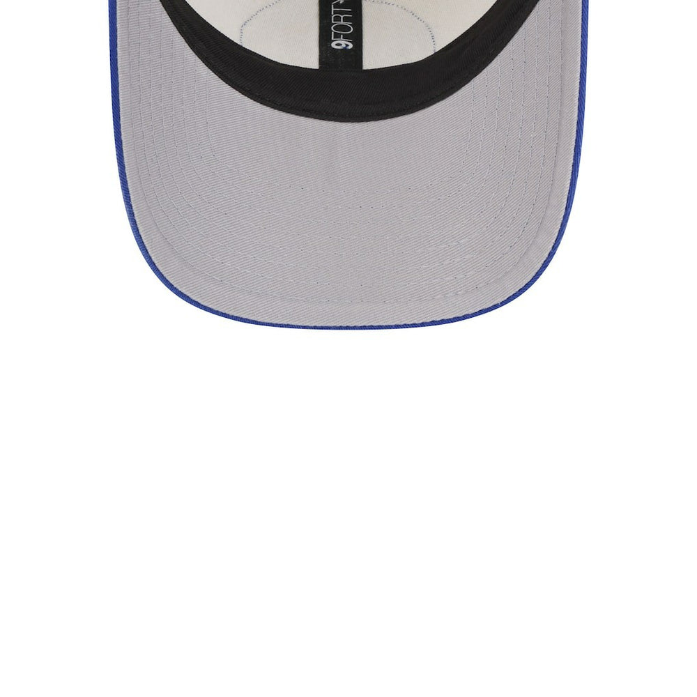 Golden State Warriors Throwback Patch Trucker 9FORTY Adjustable Hat sale - Khaki/Royal outlet